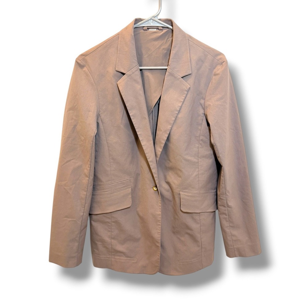 Lululemon Relaxed-Fit Twill Blazer Womens S Taupetastic TPTC LW3HLDS